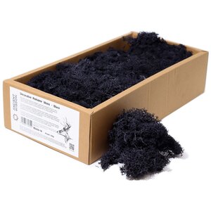 Black Reindeer Moss Premium Decorative Preserved Moss