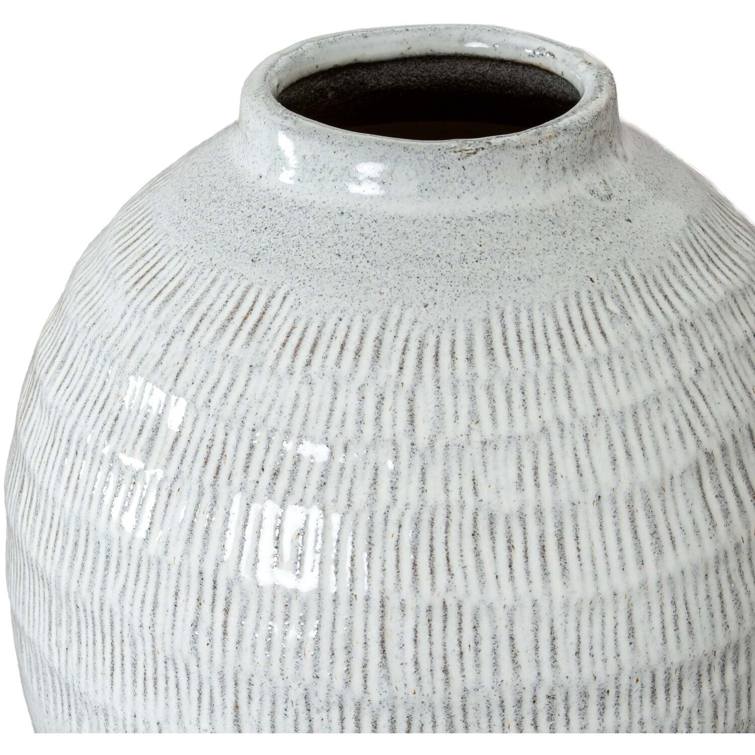Wyld Haus Terravine White Medium Olpe Ceramic Vase - White