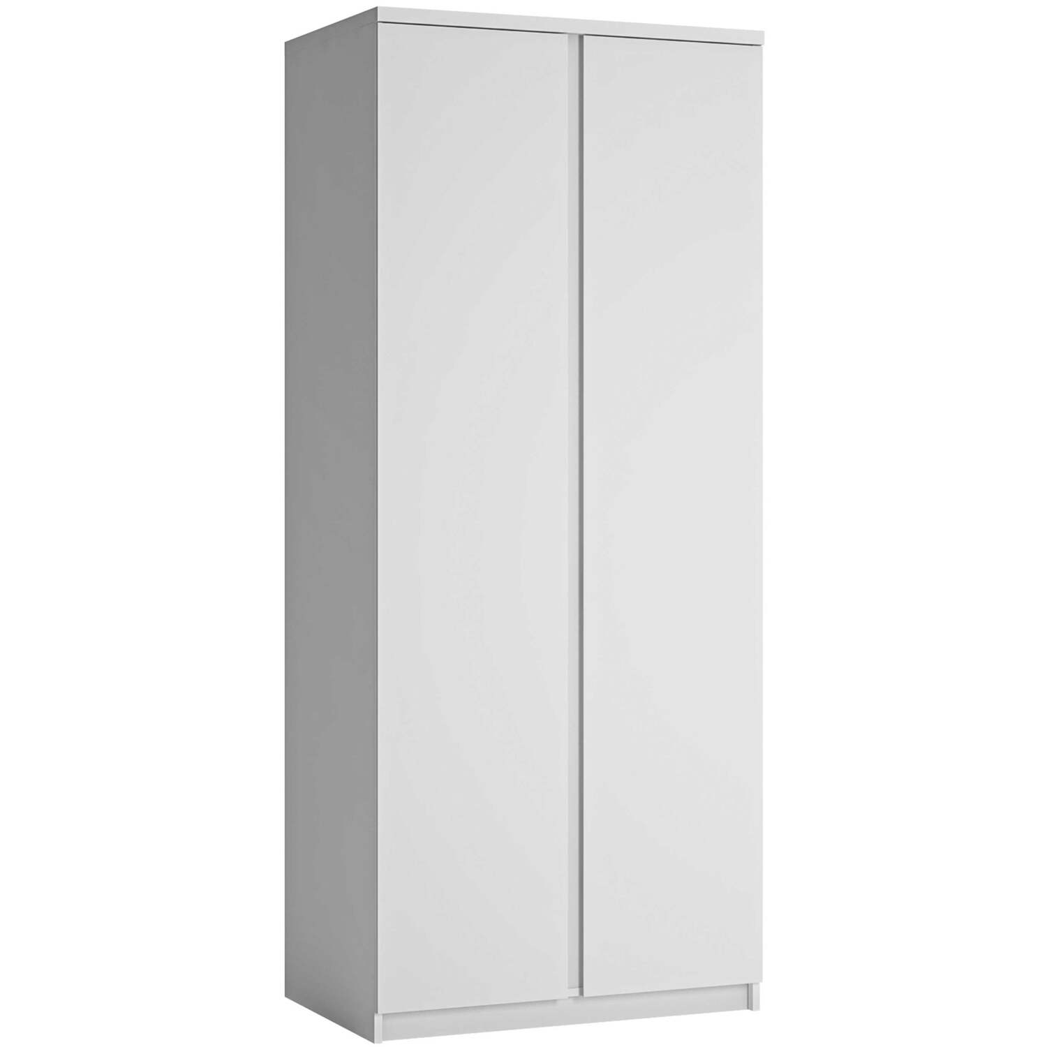 Wyld Haus Hemingway Tall 2-Door White Wooden Wardrobe Matt Finish - White