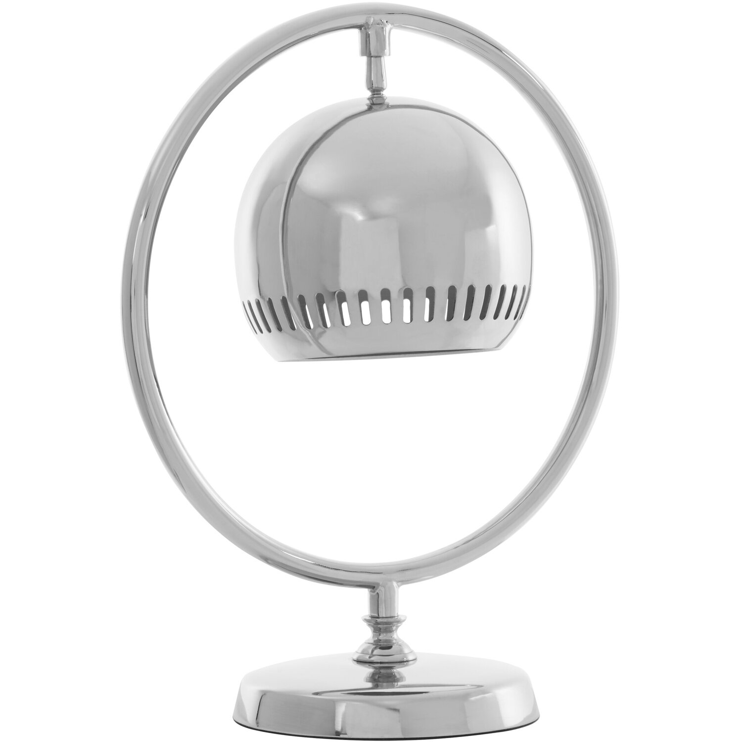 Macon Circle Table Lamp - Silver