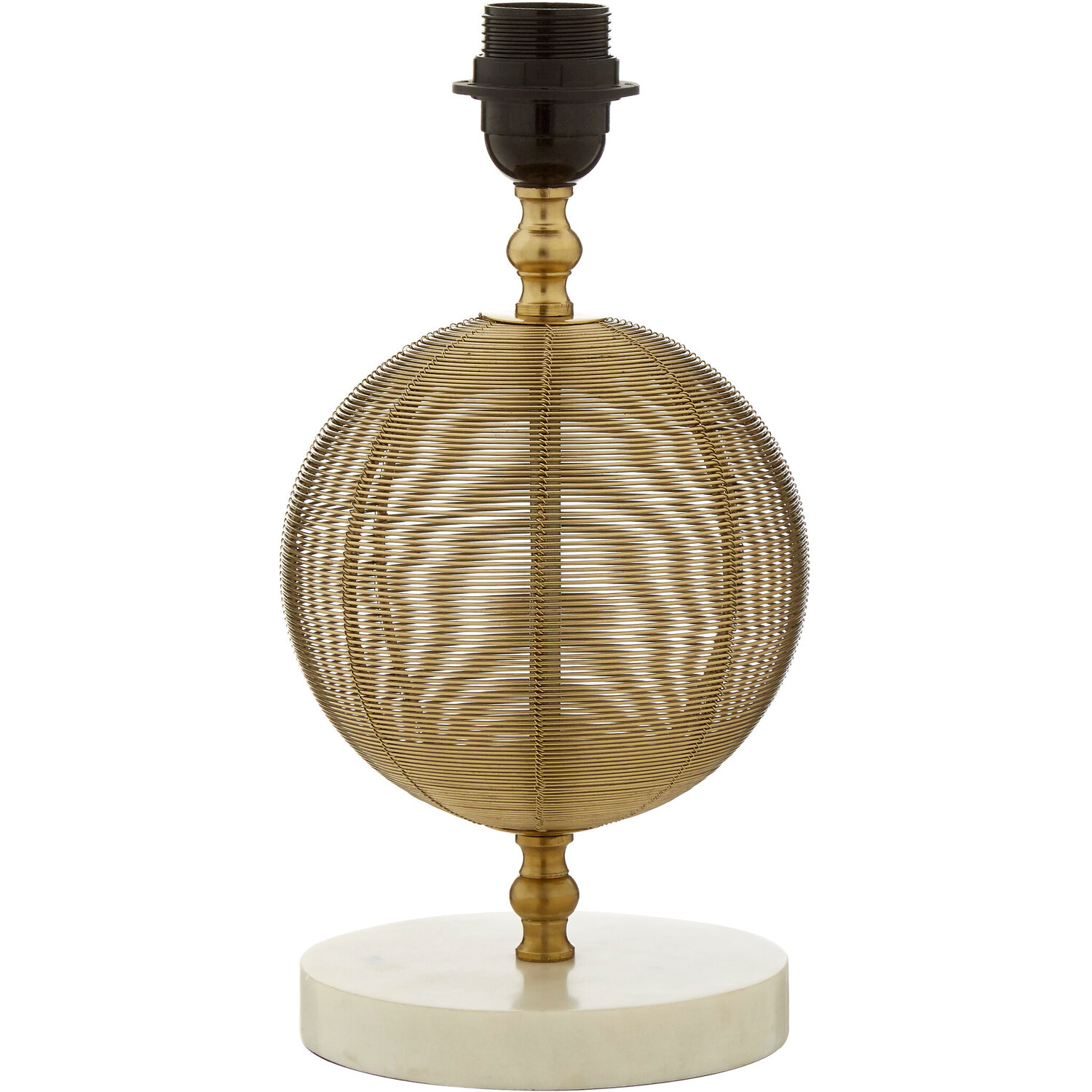 Melora Round Marble Gold Finish Table Lamp Base - Gold
