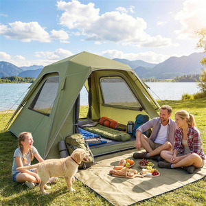 Outsunny Pop Up Tent Waterproof Camping Tents 2-3 People