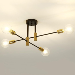 Ceiling Light Gold and Black