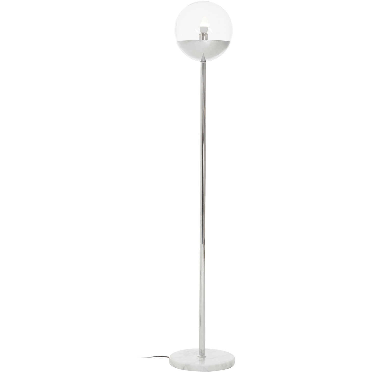 Revive Chrome Finish Metal Floor Lamp - Silver