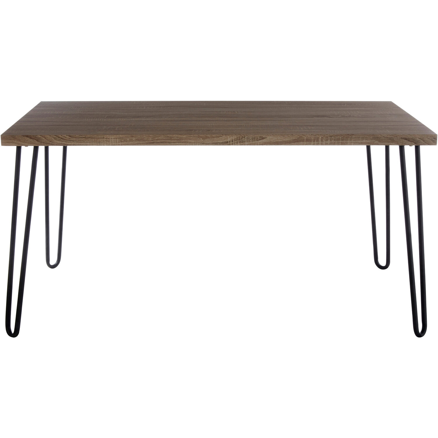 Borough Veneer Top And Metal Legs Dining Table - Natural