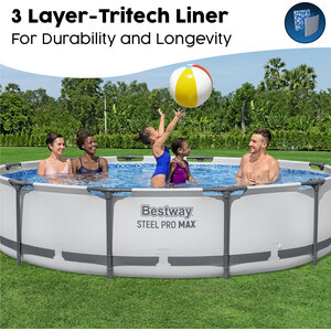 Bestway 12'' x 30'' Steel Pro Max Frame Pool Set