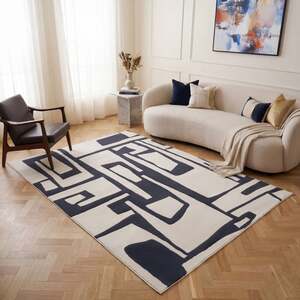 The Rugs Loft Modern Abstract Textured Ivory Rug 240x340 cm
