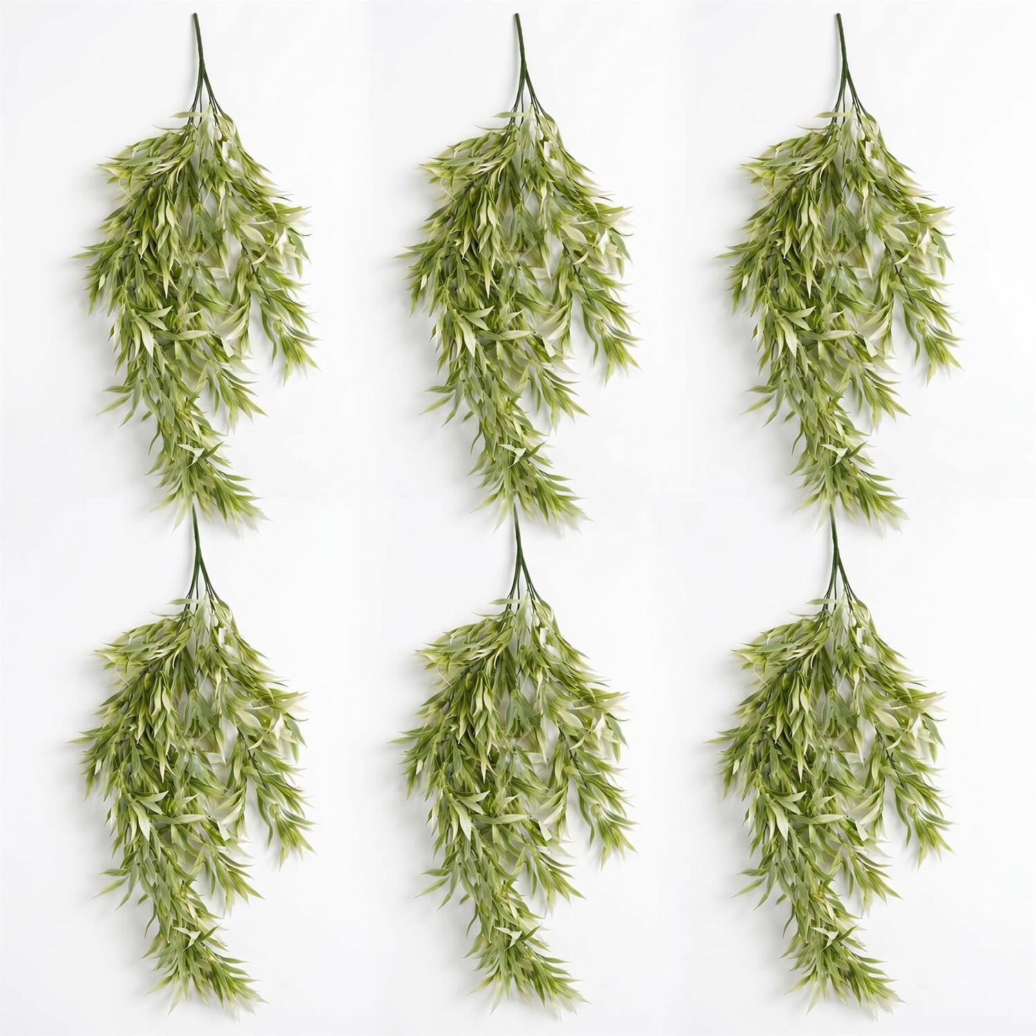 B&Q -  Pack Of 6 X 80Cm Italian Ruscus Hanging Plant With Realistic FoliageLight Green - Image 3