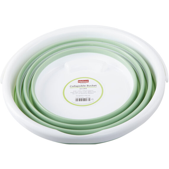 Averill Green White Collapsible Bucket