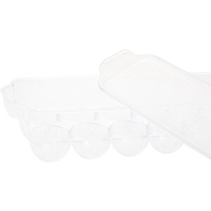 Romm Clear Plastic 14 Egg Storage Tray With Lid