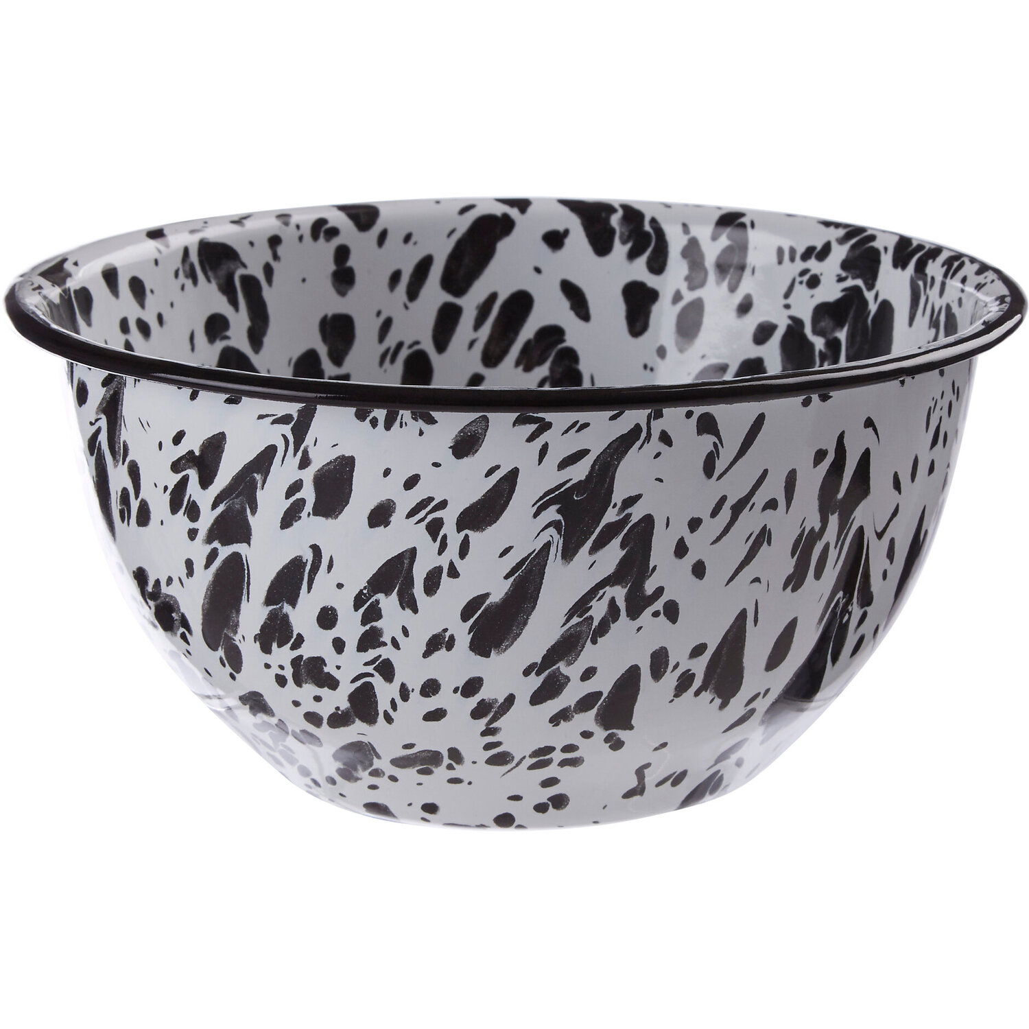 Hygge Medium Metal Bowl - Black, White