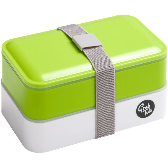 Grub Tub Green and White Stackable  Lunch Box