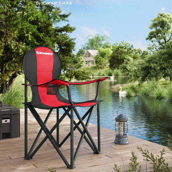 SONGMICS Foldable Camping Chair with Comfortable Sponge Seat
