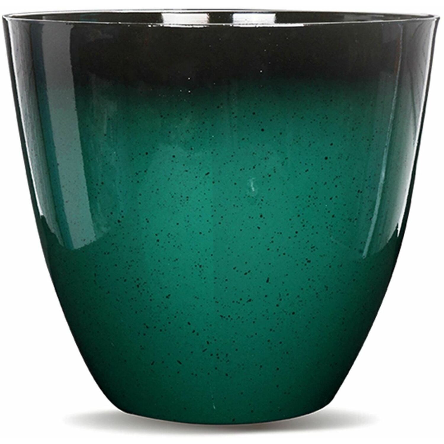 Gr8 Garden Large Round Glazed Planter - Green - Plastic - 13 Inch Diameter - Image 2