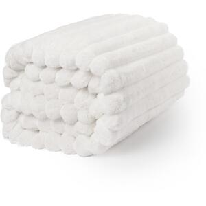 OHS Faux Fur Thick Ribbed Throw