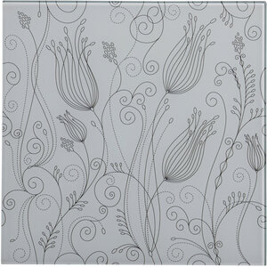 Tulip White Frame Glass Print Wall Art