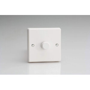 Varilight JQP601W Leading & Trailing Edge 1-Gang White PVC,85x85x45mm