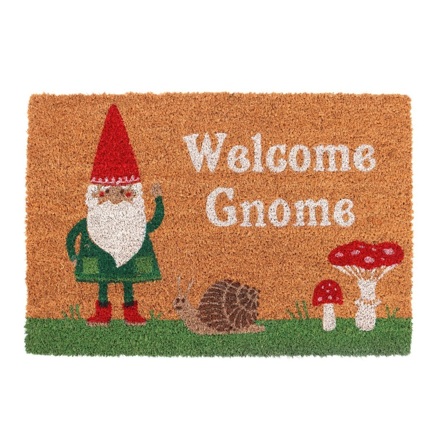  - Something Different Welcome Gnome Door Mat Natural/red/green (One Size) - Image 2