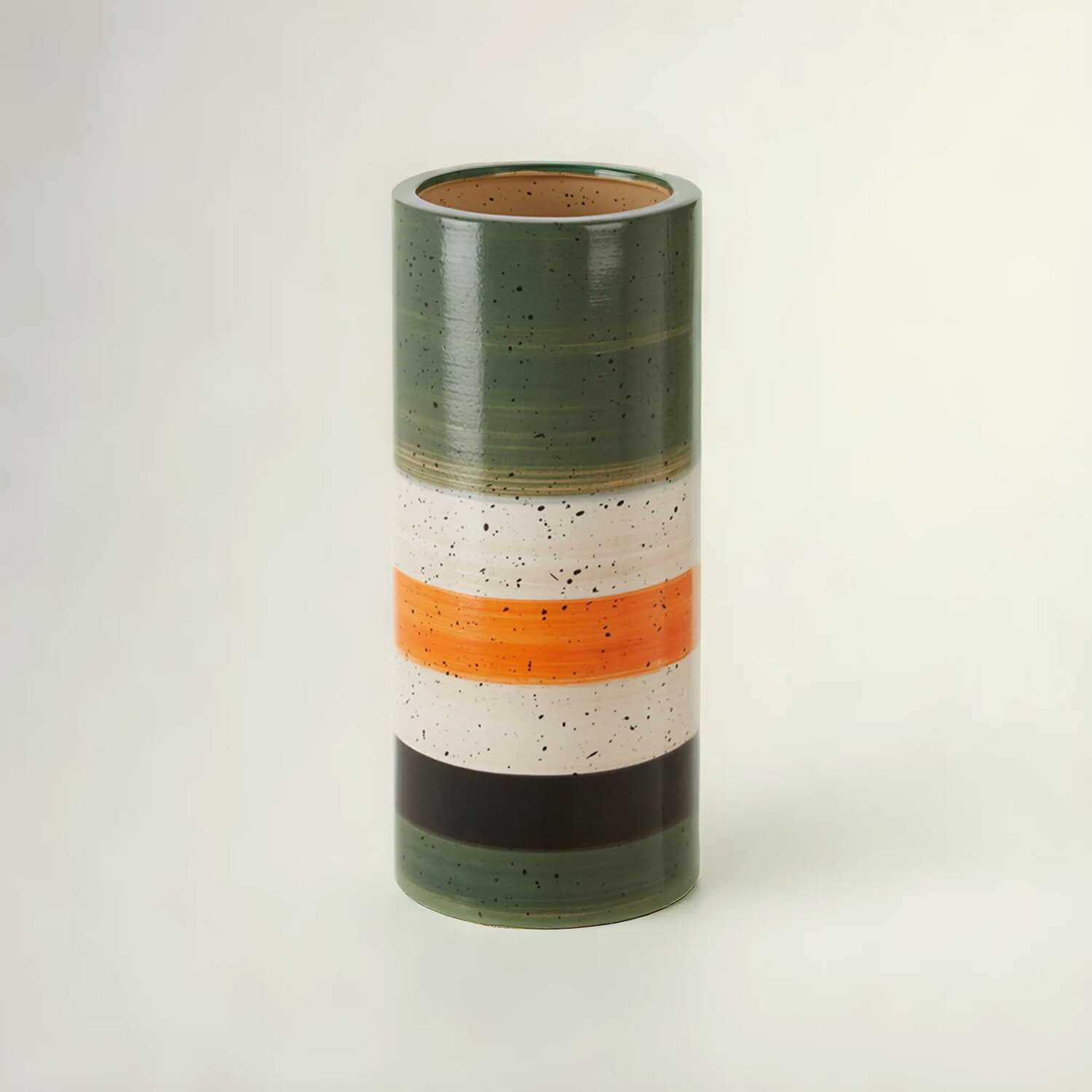 Interiors By Premier Benka Large Grey Glass Vase - Glaze 5%,Clay 95%