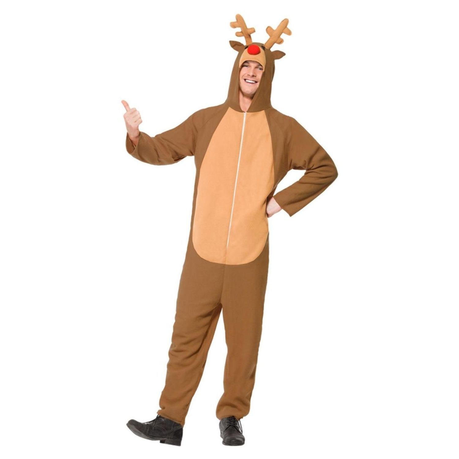 Smiffys Unisex Adult Reindeer Christmas Costume - Brown / Xl