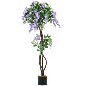 120cm Faux Wisteria Plant Tree in Pot