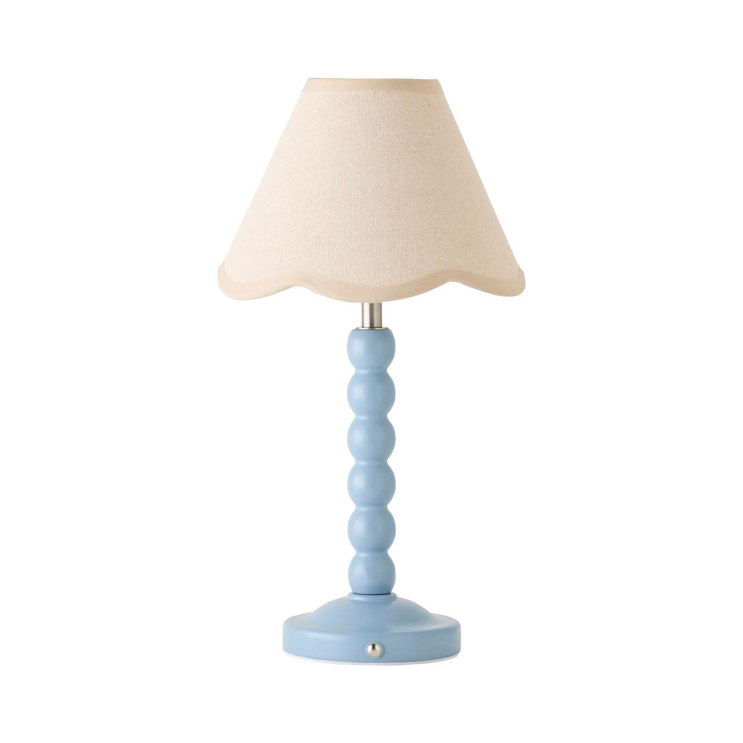 Valuelights Bobble Blue Rechargeable Table Lamp Natural Shade - Blue