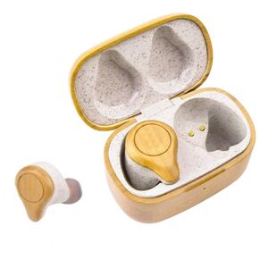 Accuratus 6963 Earbuds - Premium Bamboo & Wheat Grass Rechargeable Bluetooth Earphones