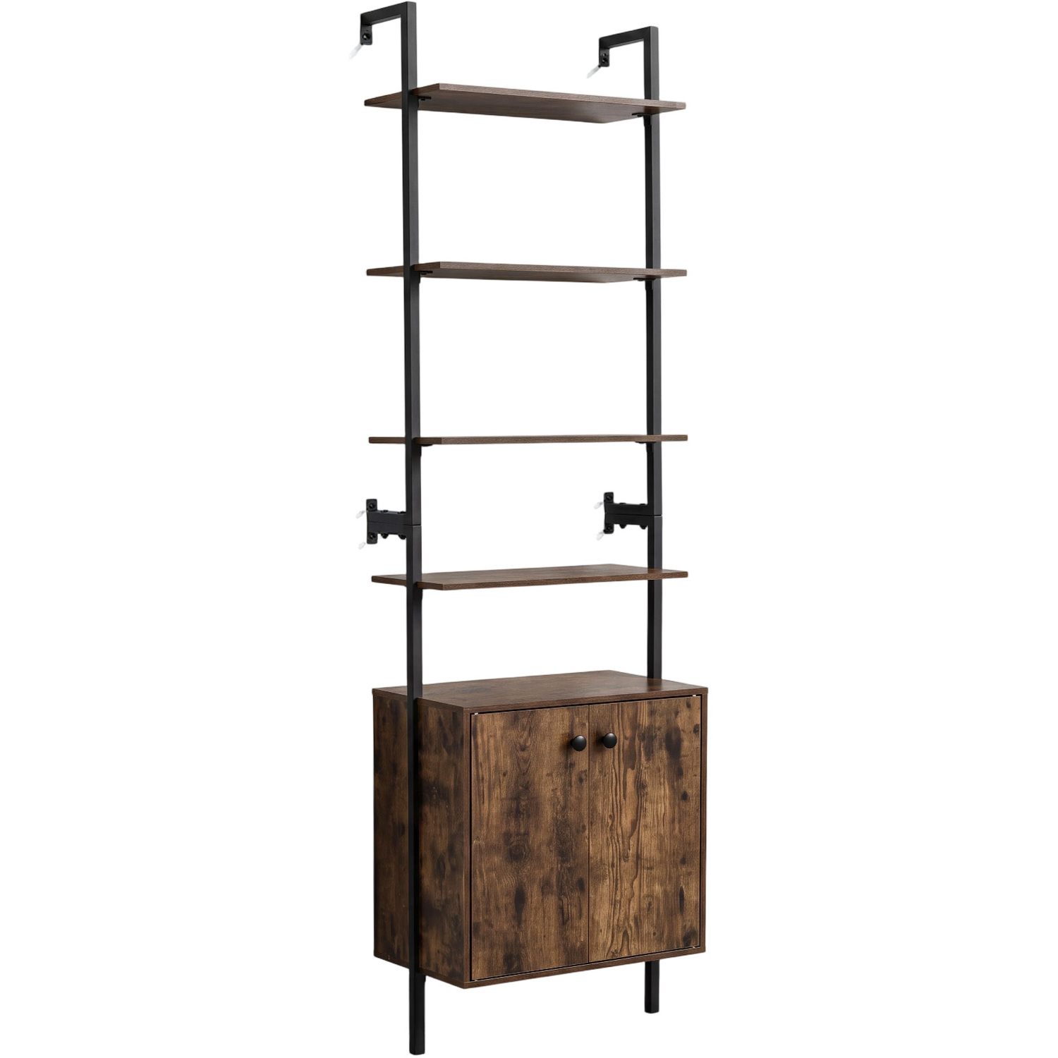 Costway 7 Tier Ladder Bookshelf - Coffe