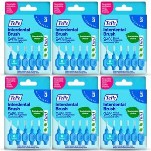 Tepe Interdental Brush Blue 0.60mm - Pack of 6