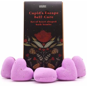 Cupid's Escape Self Care Bath Gift Set with Lavender & Heart Bombs