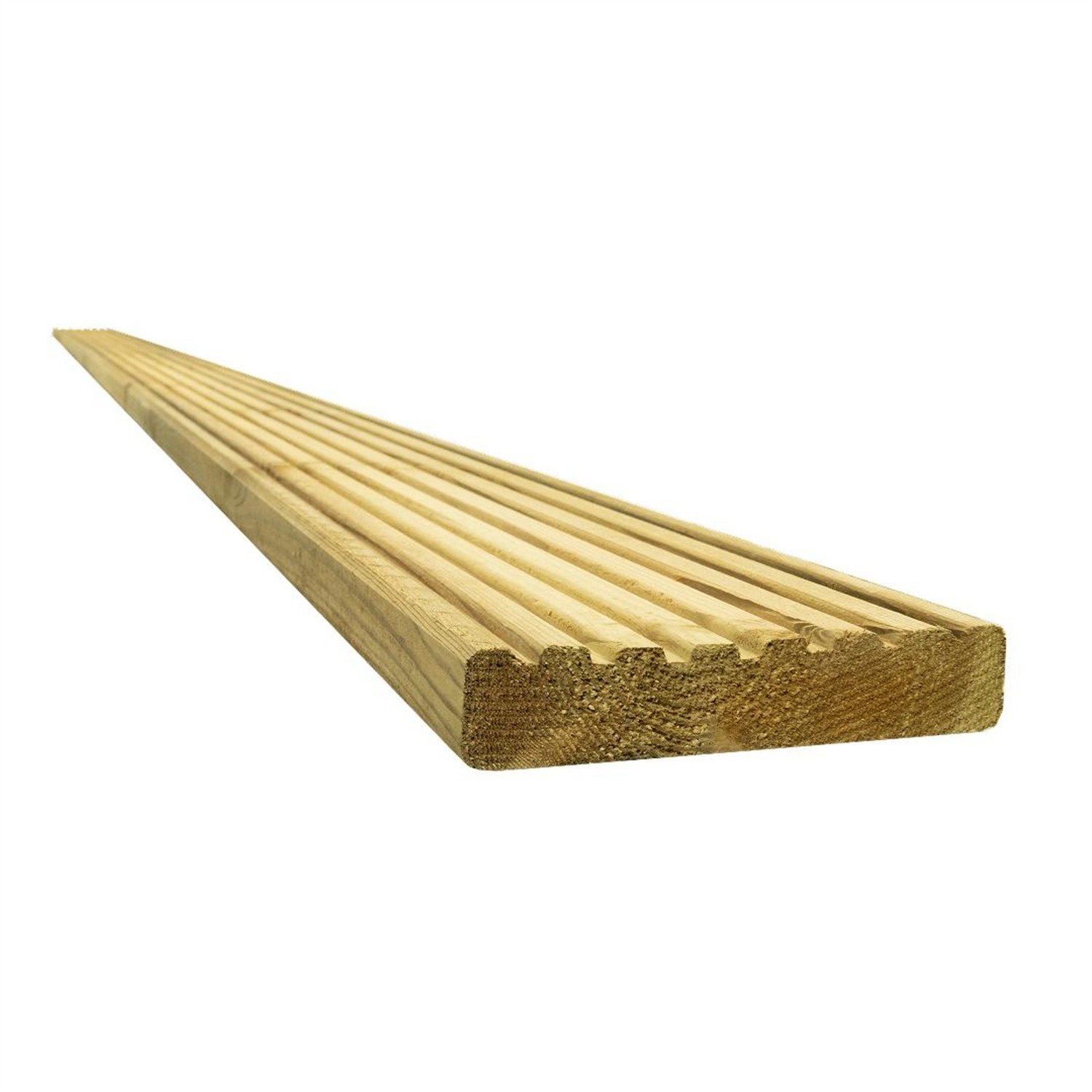 Snowdon Timber Products Ltd Snowdon Timber Treated Reject Decking Board (T) 27Mm (W) 144Mm (L) 3.6M - Pack Of 20 - Natural / 8Kg