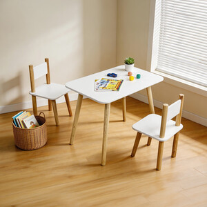 Kids Wood Table and Chair Set