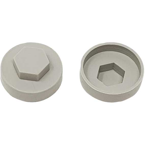 ForgeFix TechFast cover caps 16mm Goosewing Grey pack 100