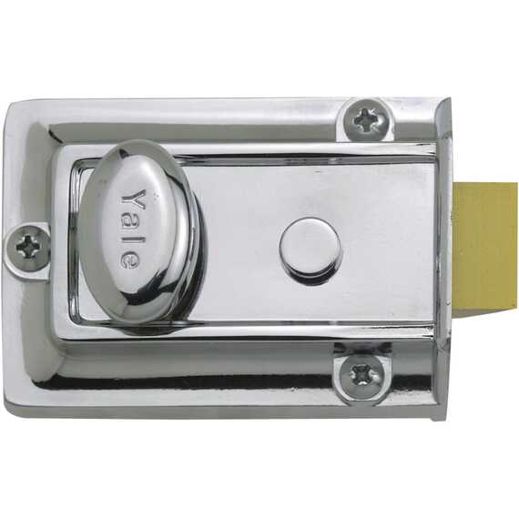 Yale P77 traditional nightlatch 60mm backset polished chrome