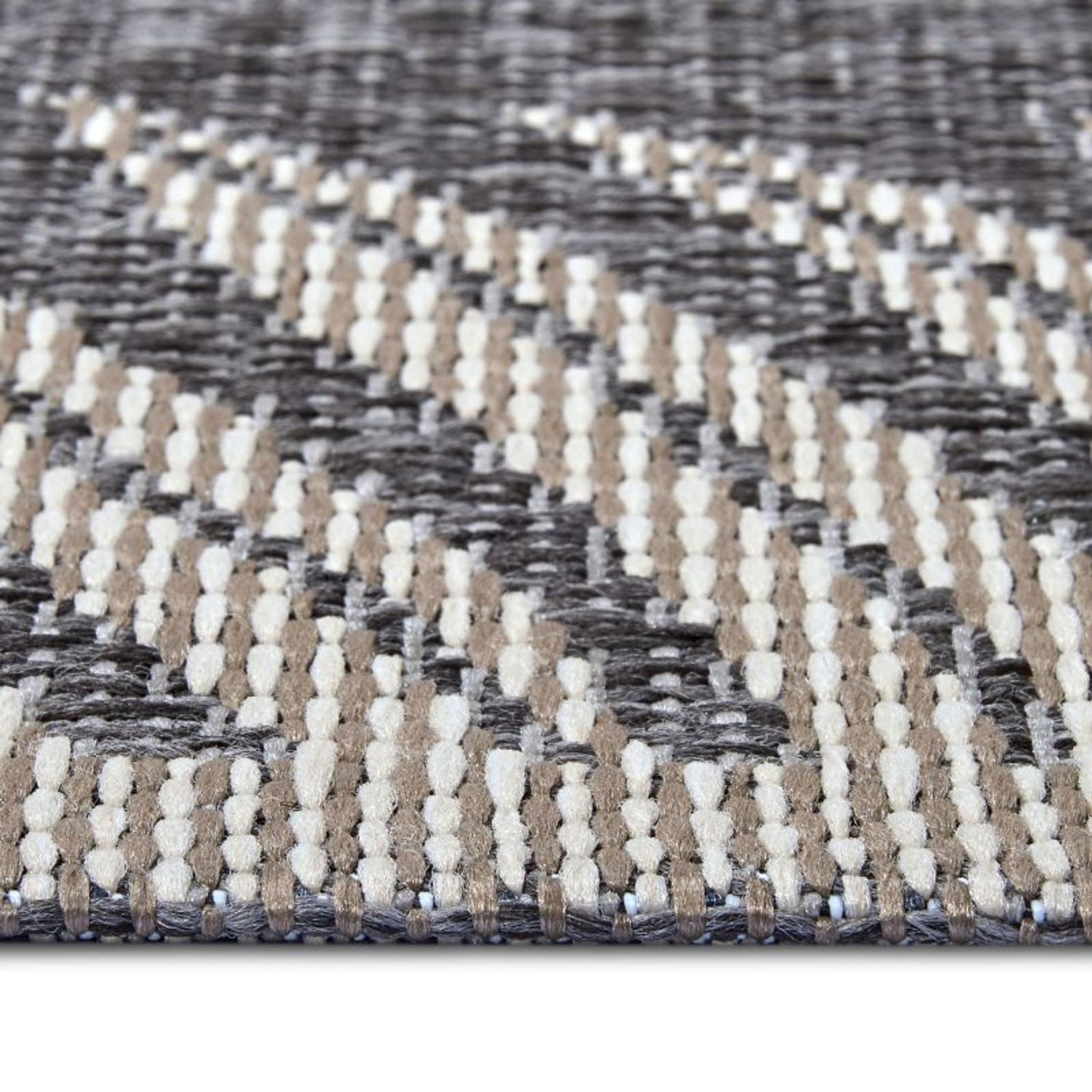 The Rugs Tribal Floral Indoor & Outdoor Rug Grey - Grey / 150.0Cm