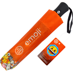 Laughing Face Auto 3 Fold Compact Umbrella