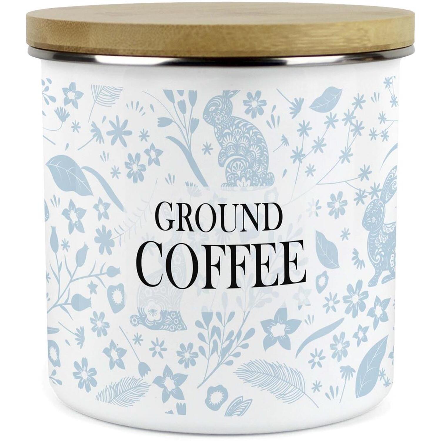 Purely Home Blue Wild Rabbits Large Kitchen Storage Canister - Blue / 130Mm