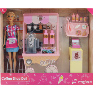 Coffee Shop Doll Playset