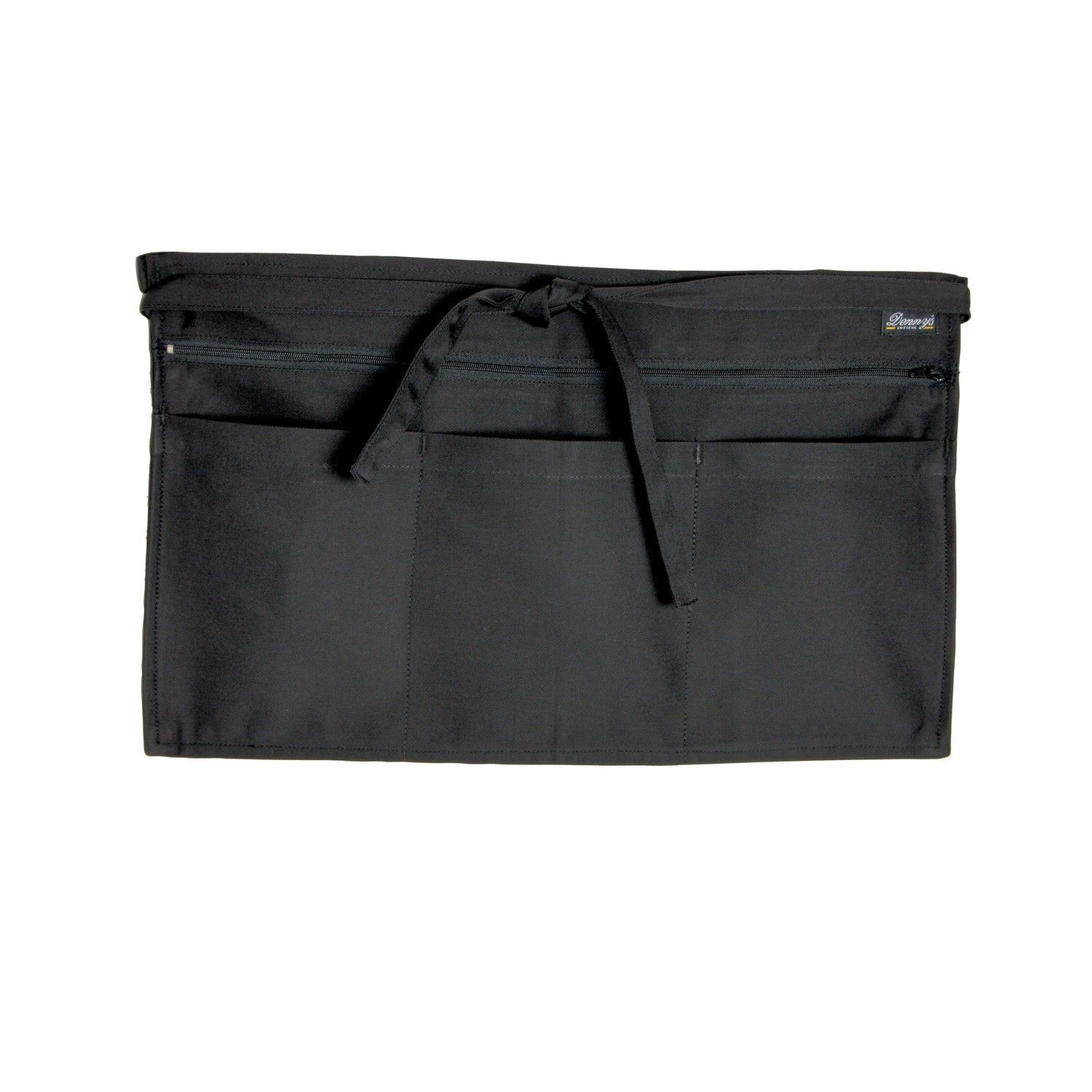 Dennys Zip Pocket Waist Apron - Black