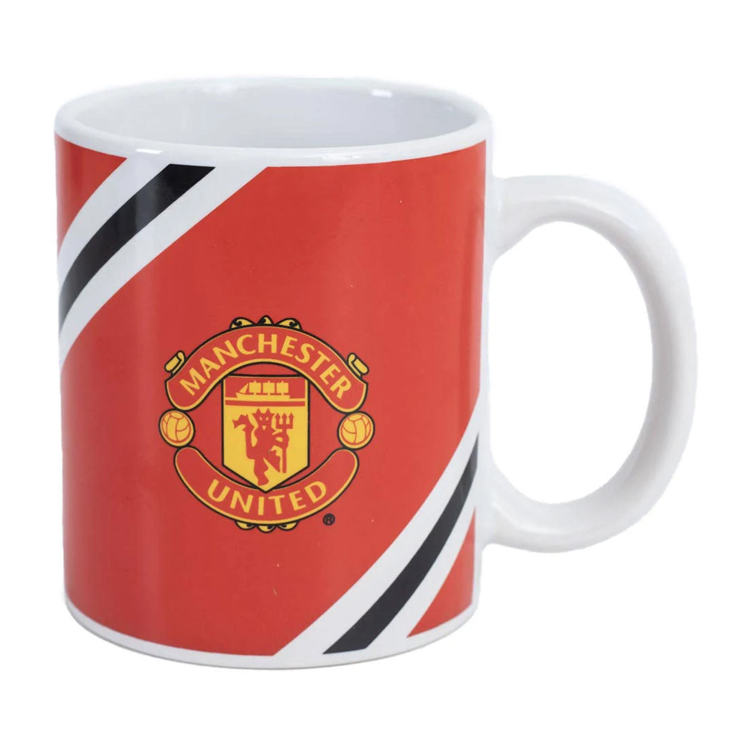 Manchester United Fc Core Stripe Mug - Red/Black/White