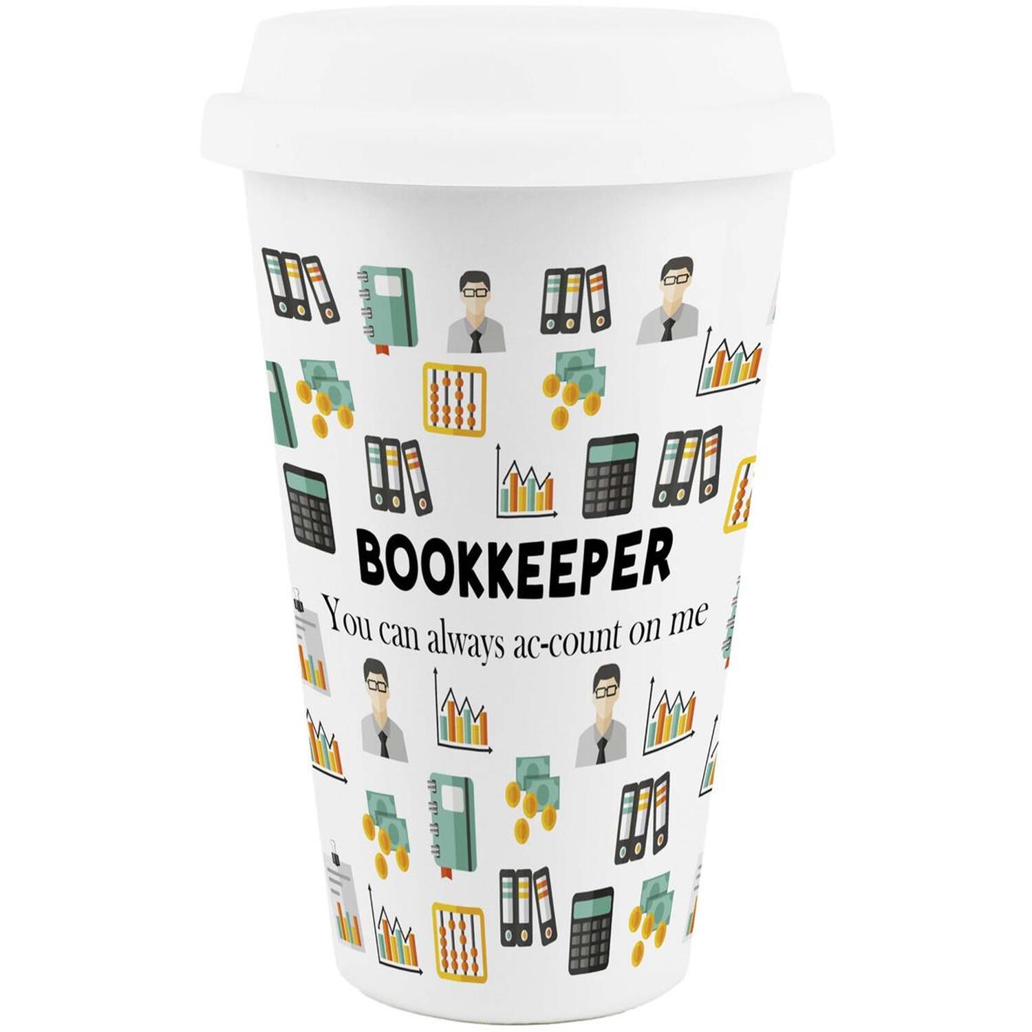 Image of Novelty Bookkeeper Ceramic Travel Mug -&hellip;
