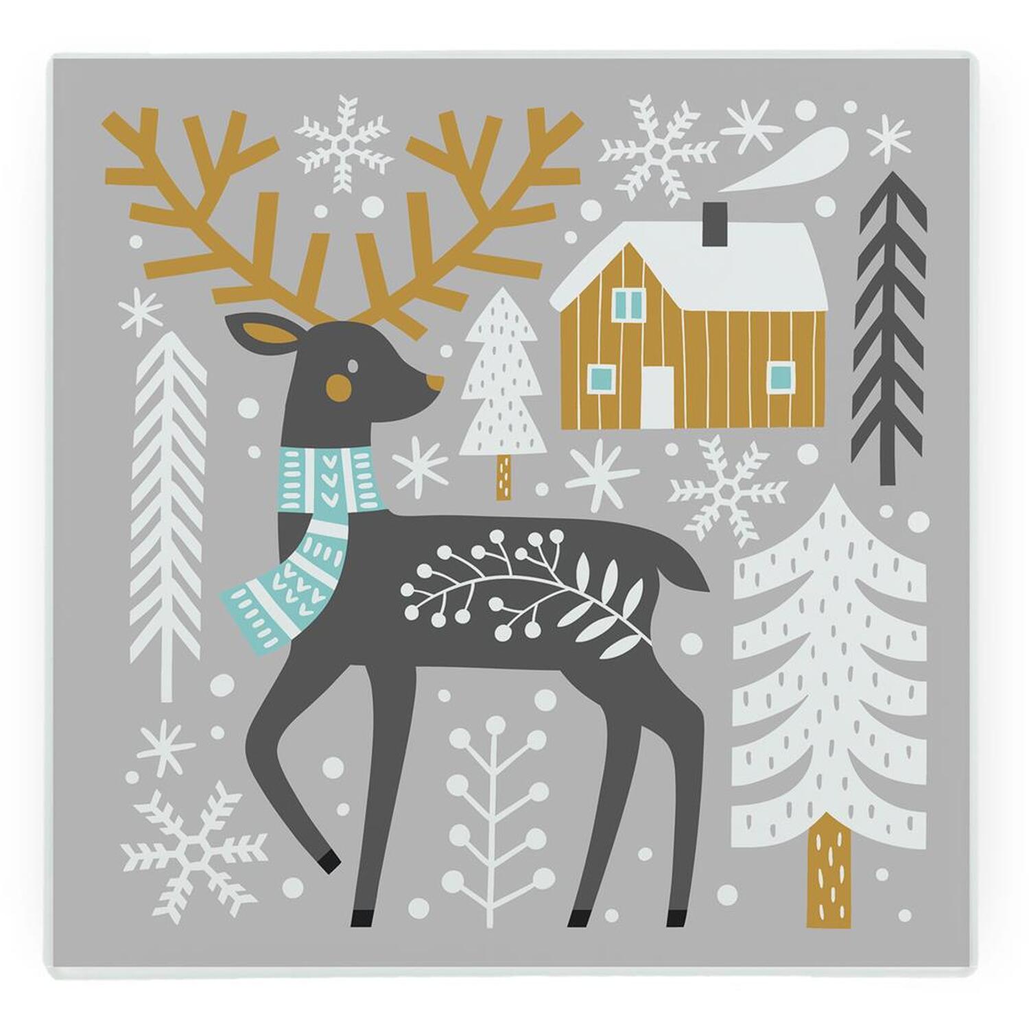 Image of Festive Reindeer Christmas Glass Hot Pot&hellip;