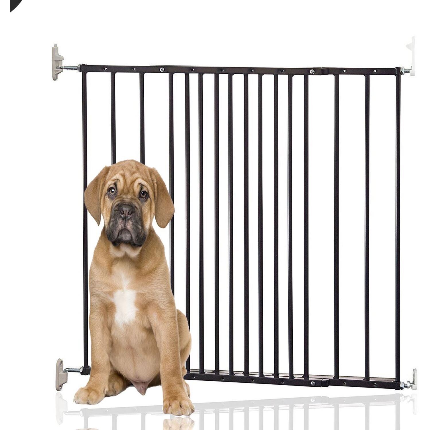 Bettacare Extending Metal Screw Fit Dog Gate, Black, 62.5cm - 106.8cm, Stair Gate for Pet, Safety Barrier for Puppy - Image 2