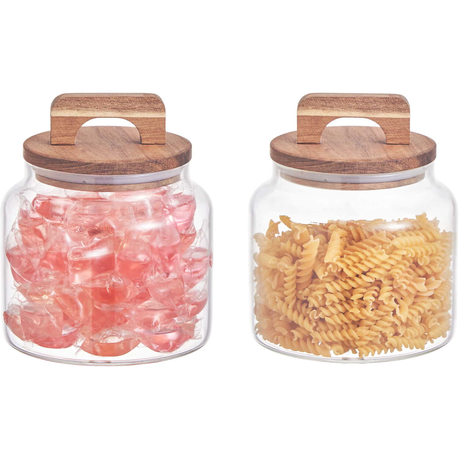 Image of Airtight Glass Storage Jar with Acacia&hellip;