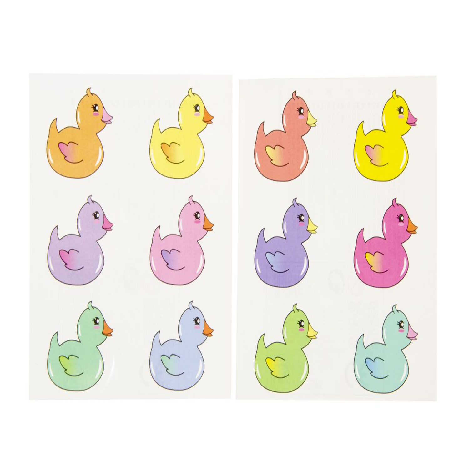- 72 Pieces Duckies Tattoos- Theme Party Bag Filller Gifts - Image 2