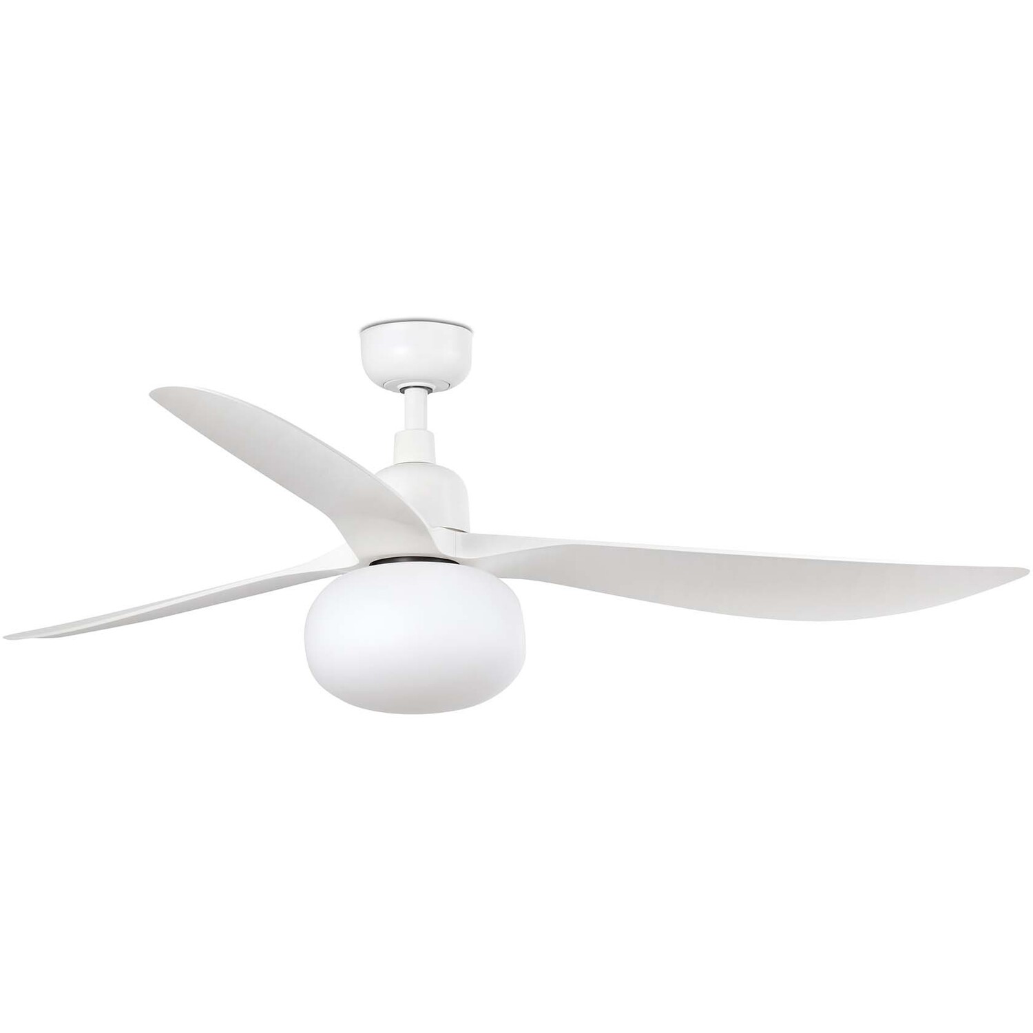 Netlighting Unisex White Outwood 3 Blade Ceiling Fan Matt With Light 1X E27 Ip44 Large - Image 2