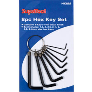 SupaTool Hex Key Set (Pack of 8)