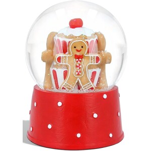 Gingerbread and Cupcake Christmas Snow Globe