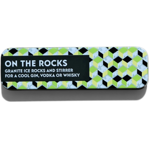 Granite Ice Rocks and Stirrer Gift in a Tin