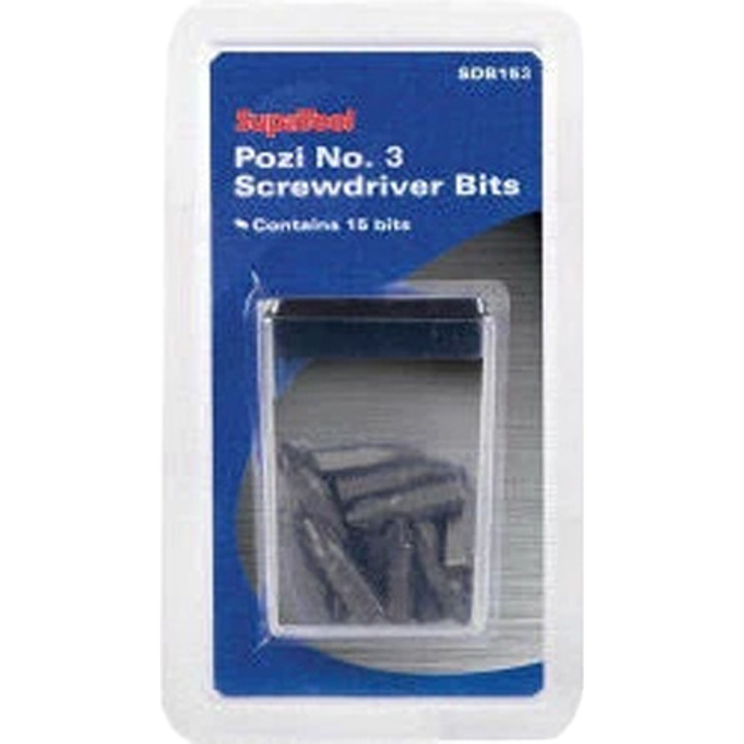 Supatool Pozi Screwdriver Bit (Pack Of 15) A - Grey